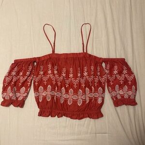 American Eagle Outfitters Embroidered Blouse